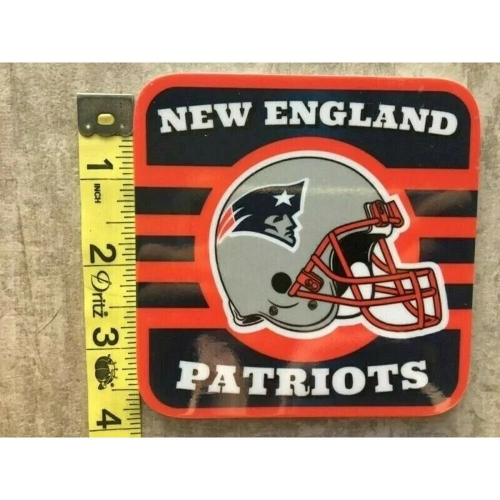 NEW ENGLAND PATRIOTS Helmet Logo Drink COASTERS Set of 4 MELAMINE Reusable